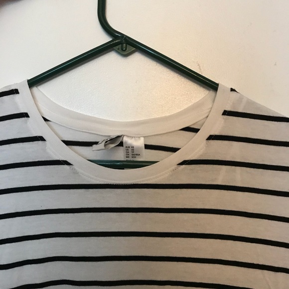 Black and White Striped T Shirt Dress - Picture 3 of 3